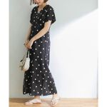 ランダムドットリネンロングワンピース | アーバンリサーチ(URBAN  