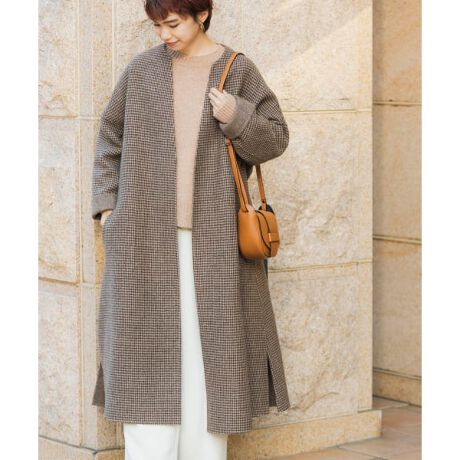 ノーカラーリバーロングコート | アーバンリサーチ(URBAN RESEARCH  