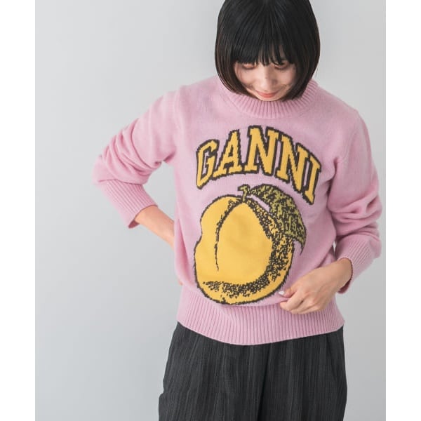 GANNI Graphic Pullover Peach | アーバンリサーチ(URBAN RESEARCH) | マルイウェブチャネル