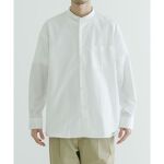 トーマスメイソンバンドカラーオーバーシャツ|詳細画像