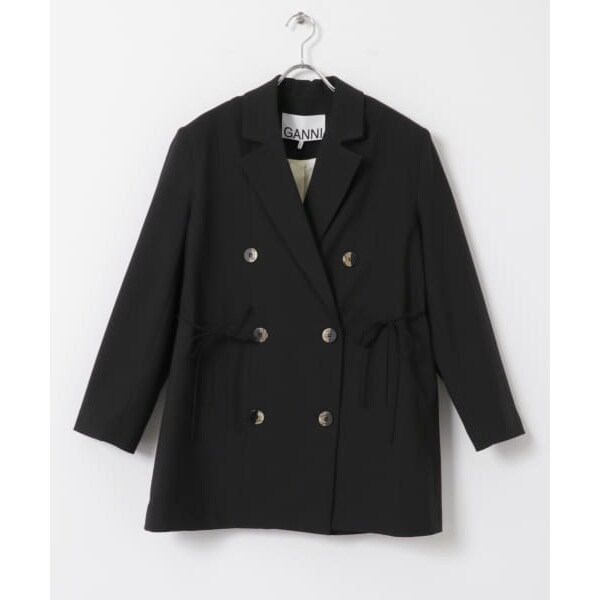 ガニー GANNI STRETCH STRIPE オーバーコート