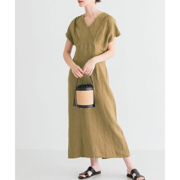 【新品】URBAN RESEARCH ウエストタックフレンチスリーブワンピース URBAN RESEARCH ワンピース ウエストタックフレンチスリーブ
