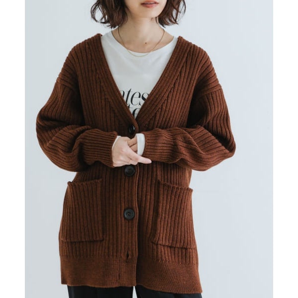 別注』OLDDERBY KNITWEAR*UR Open Front Hoodie（ウール