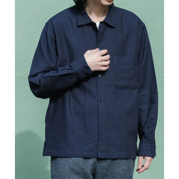 【URBAN RESEARCH 】トーマスメイソンバンドカラーオーバーシャツ THOMAS MASON（トーマス メイソン）の「トーマスメイソンバンド