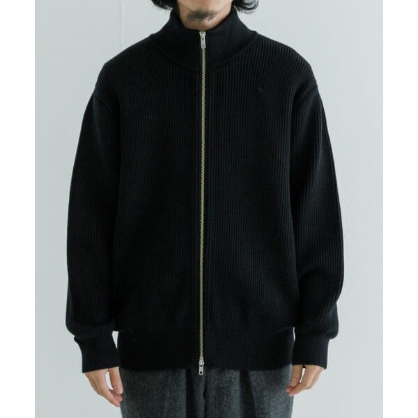 YONETOMI EX FINE WOOL RIB KNIT BLOUSON
