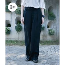 『3サイズ展開』new basic　ダブルクロスキュプラパンツ