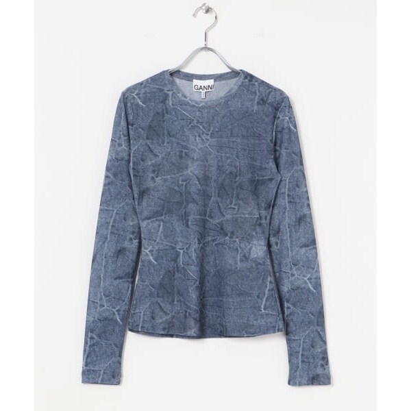 【アーバンリサーチ】GANNI　Marl Mesh Long Sleeve Blouse GANNI Marl Mesh Long Sleeve Blouse | アーバンリサーチ(URBAN