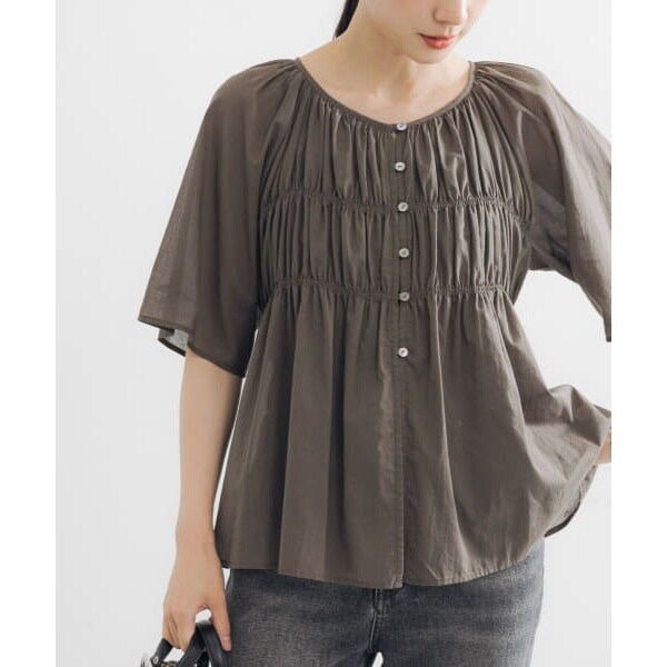 URBAN RESEARCH / アーバンリサーチ コットンカラミシアーオーバーシャツ URBAN RESEARCH ブラウス シャツ コットンカラミシアーオーバー
