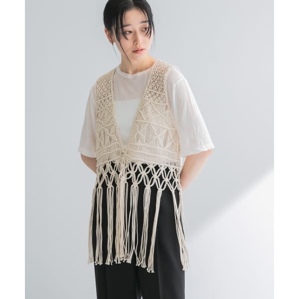 JOURNAL STANDARD relume マクラメ編みフリンジベスト JOURNAL STANDARD relume｜マクラメ編みフリンジベスト