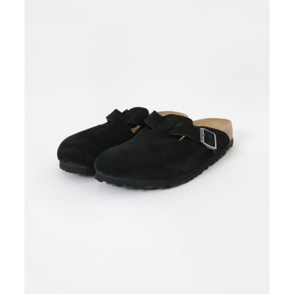 サンダル・ミュール BOSTON BS FLAT MULES (NARROW FIT) BIRKENSTOCK BOSTON BS FLAT MULES IN NUBUCK (NARROW FIT