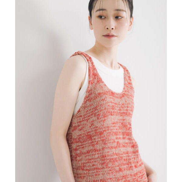 【アーバンリサーチ】リネン混ノースリーブニット URBAN RESEARCH ニット セーター リネン混ノースリーブニット