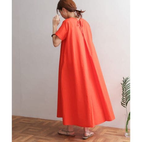 Aラインリボンワンピース （美品 16SS リリーブラウン Lily Brown A 