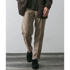 裏起毛ストレッチテーパードトラウザー