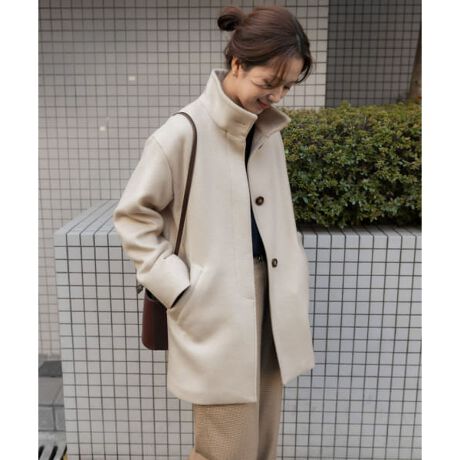 URBAN RESEARCH プチスタンド コート ミント 38 2017AW（スタンド  