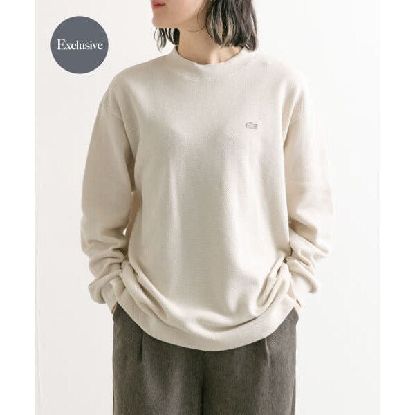 【LACOSTE×DOORS】『別注』mock Long-Sleeve 別注』LACOSTE×DOORS thick pique mock Long-Sleeve | アーバン