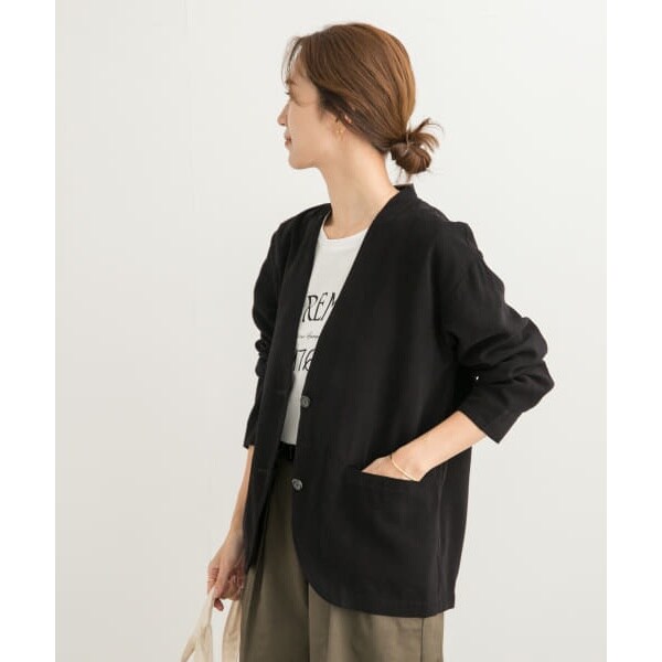 新品タグ付き URBAN RESEARCH DOORS ノーカラージャケット M ノーカラージャケット | アーバンリサーチ ドアーズ(URBAN