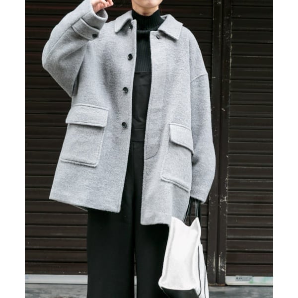 FORK&SPOON　アルパカシャギーバルカラーコート WEB/一部店舗限定』FORK&SPOON アルパカシャギーバルカラー