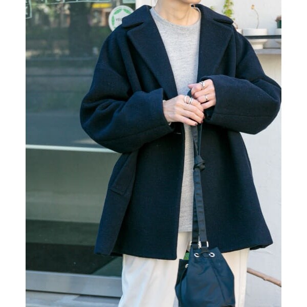 【URBAN RESEARCH DOORS 】ドアーズ ウール混ミドル丈コート URBAN RESEARCH DOORS（アーバンリサーチドアーズ）の「ウール
