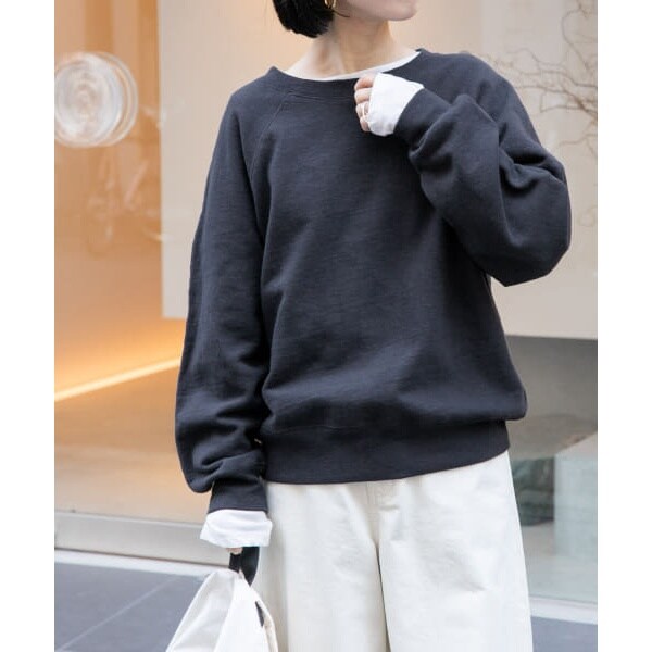 URBAN RESEARCH DOORS / アーバンリサーチ ドアーズ FORK&SPOON　スーピマコットン混反毛クルーネックスウェット URBAN RESEARCH DOORS｜FORK&SPOON スーピマコットン混反毛
