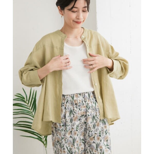 ドアーズ＊リネンカーブスリーブブラウス URBAN RESEARCH DOORS（アーバンリサーチドアーズ）の「リネン