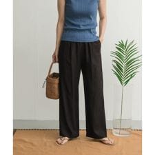 リネンレーヨンイージーパンツ