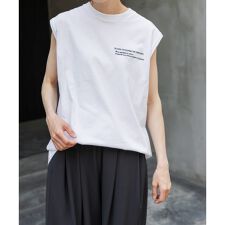 FORK&SPOON　エンブロイダリーノースリーブTシャツ