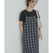 チェックキャミワンピース