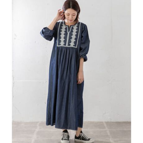 クロス刺繍デニムワンピース アーバンリサーチ サニーレーベル Urban Research Sonnylabel La16 26r601 ファッション通販 マルイウェブチャネル