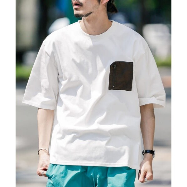 urban research sonny label feelcoolファスナーポケットtシャツ