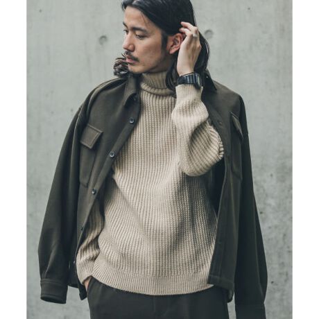 アルパカ混ミニケーブルタートルニット | アーバンリサーチ サニー  