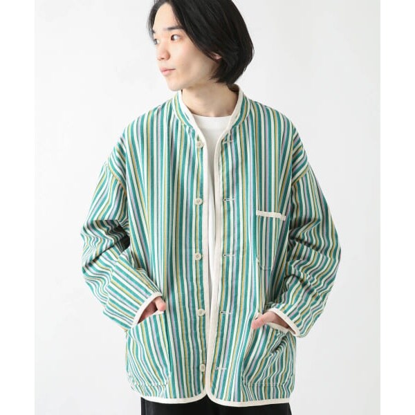 別注』ARMY TWILL Stripe Stand Collor Shirts | アーバンリサーチ