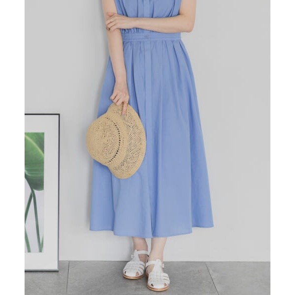 Sサイズ/低身長向けも展開』TRリネンギャザーシャツワンピース
