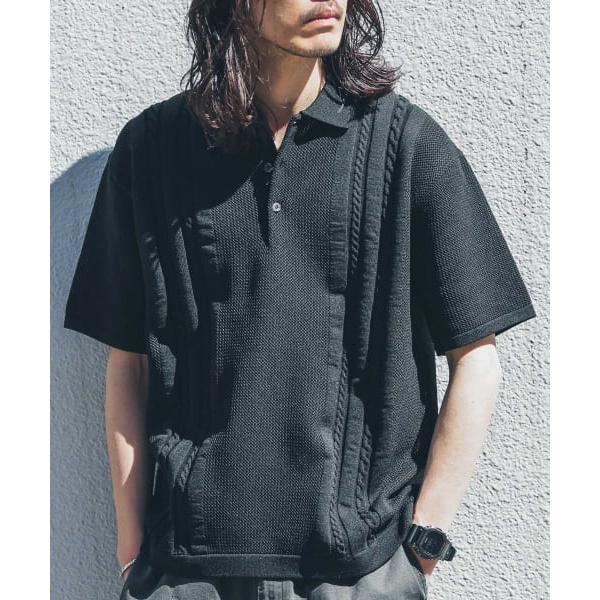 公式 stussy cable knit polo ケーブルニットポロ メンズ | dawnlux.com.au