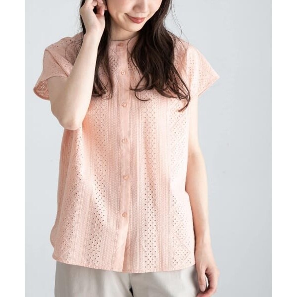 バンドカラーコットンレースシャツ　サニーレーベル　アーバンリサーチ ブラックB アーバンリサーチ サニーレーベル URBAN RESEARCH Sonny Label