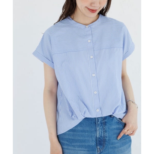 WEB限定』フロントタックバンドカラーシャツ | アーバンリサーチ