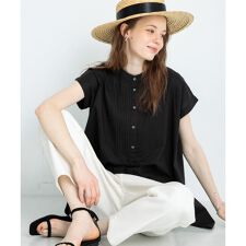 エアリーコットンピンタックドレスシャツ