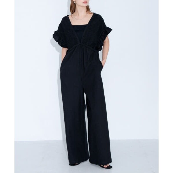 アーバンリサーチ Sonny Label デニムシャーリングビスチェサロペット デニムシャーリングビスチェサロペット | アーバンリサーチ