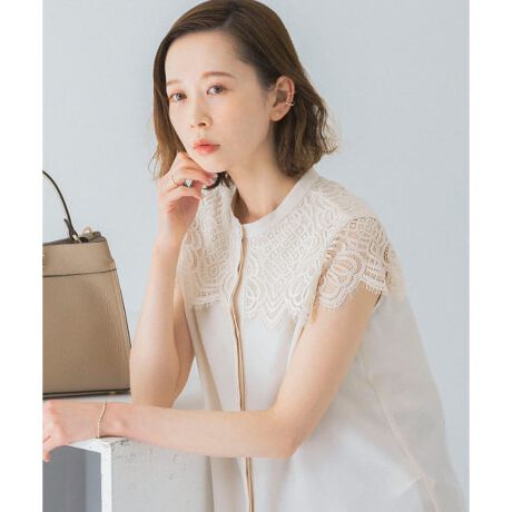 ウォッシャブルヨークレースブラウス | アーバンリサーチ ロッソ(URBAN  