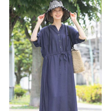 ハーフスリーブデニムワンピース | アーバンリサーチ ロッソ(URBAN  