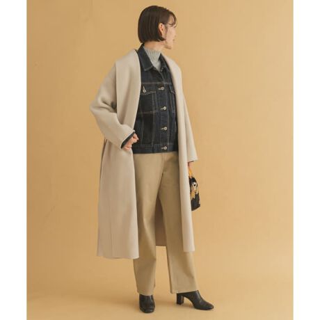 34サイズ/低身長向けも展開』F by ROSSO リバーロングオーバーコート  