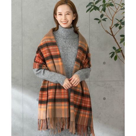 カシミヤチェックストール | アーバンリサーチ ロッソ(URBAN RESEARCH  