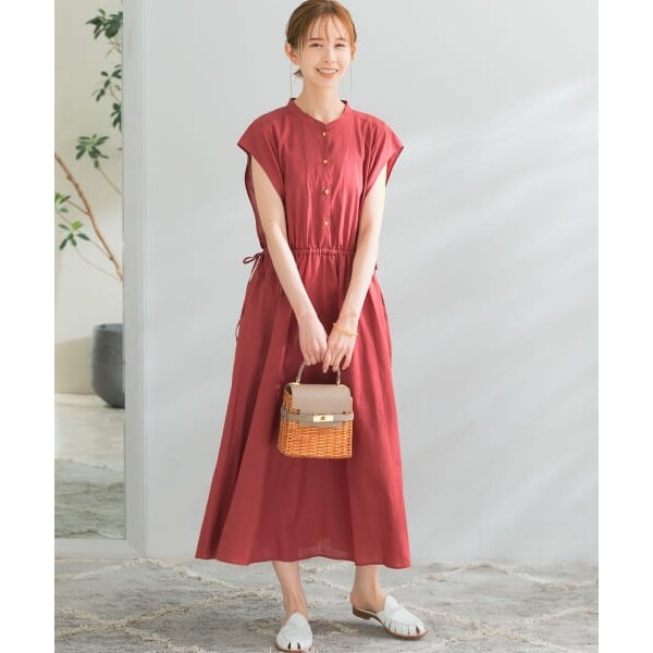タグ付　アーバンリサーチロッソリネンコットンウエストギャザーワンピース URBAN RESEARCH ROSSO（アーバンリサーチロッソ）の「リネン