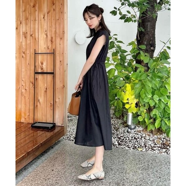 美品✨ コットンリネンダンガリーワンピース ウエストマーク サイズ3
