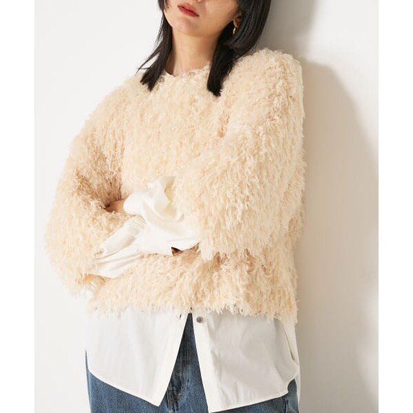 【URBAN　RESEARCH　ROSSO】CHIGNON　フェザーフリンジTシャツ CHIGNON フェザーフリンジTシャツ | アーバンリサーチ ロッソ