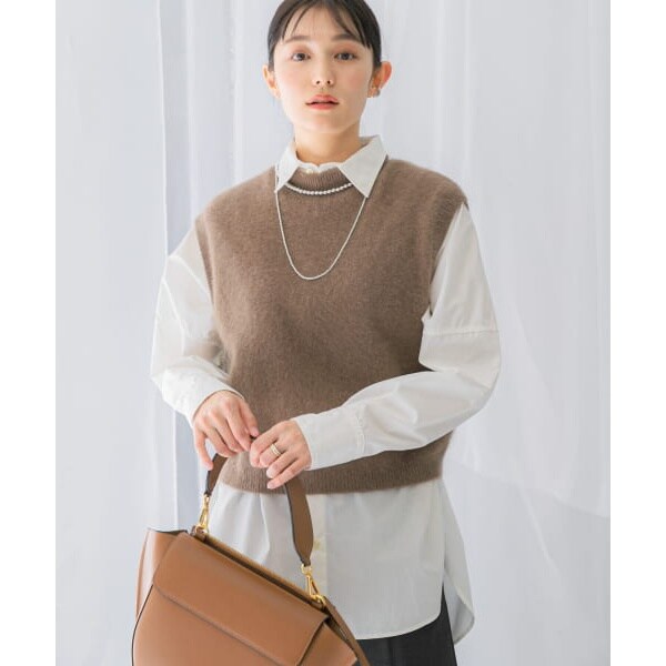 Spick and Span ペーパーヤーンルーズニットベスト Spick & Span｜ペーパーヤーンルーズニットベスト | Rakuten