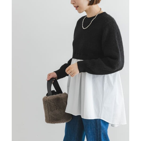 URBAN RESEARCH ROSSO / アーバンリサーチ ロッソ F by ROSSO　ドッキングチュニックニット F by ROSSO ドッキングチュニックニット | アーバンリサーチ