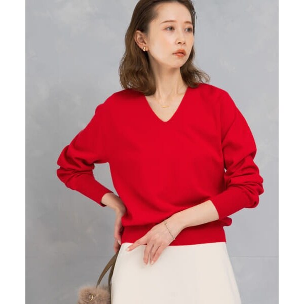 ★美品◆アーバンリサーチロッソ◆ アンチピリングVネックシームレスニット アンチピリングVネックシームレスニット | アーバンリサーチ