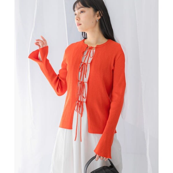 URBAN RESEARCH ROSSO - URBAN RESERCH ROSSO◇スリットデザインリブロングカーディガン ウォッシャブルショートカーディガン[RAA5-22K501]｜URBAN