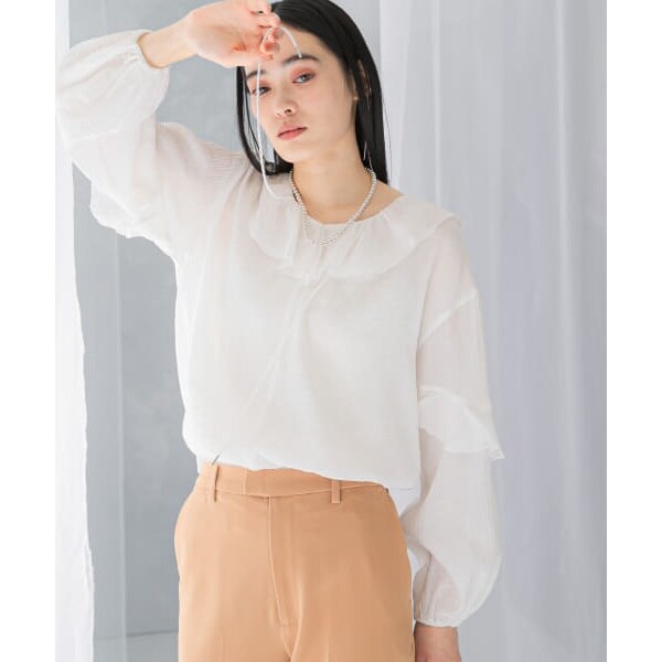 URBAN RESEARCH ROSSO / アーバンリサーチ ロッソ 『WEB/一部店舗限定カラー』楊柳フリルブラウス WEB/一部店舗限定カラー』楊柳フリルブラウス | アーバン