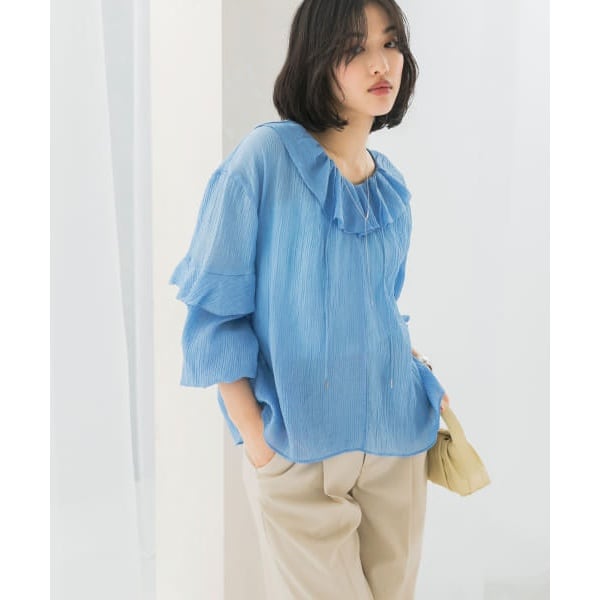 URBAN RESEARCH ROSSO / アーバンリサーチ ロッソ 『WEB/一部店舗限定カラー』楊柳フリルブラウス WEB/一部店舗限定カラー』楊柳フリルブラウス | アーバン
